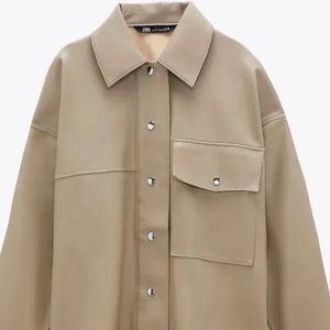 Zara Leather Overshirt